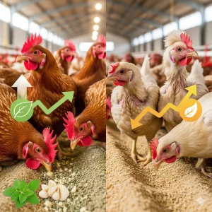 اثر افزودنی‌های طبیعی (سیر و پونه کوهی) بر رشد و سلامت طیور