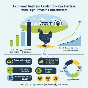 بررسی اقتصادی پرورش مرغ گوشتی با استفاده از کنسانتره‌های با درصد پروتئین بالا