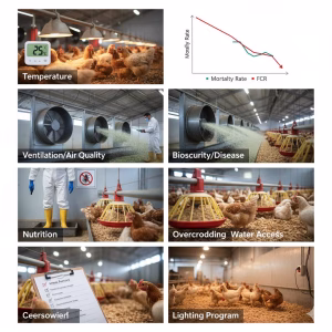 مدیریت استرس در مرغداری: راهنمای کاهش تلفات و FCR با کنترل ۷ عامل استرس‌زا