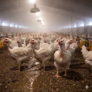 مدیریت رطوبت در زمستان مرغداری: جلوگیری از بستر خیس و بیماری تنفسی
